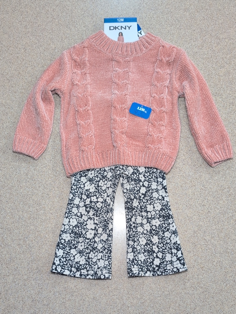 NWT DKNY 2-Piece Sweater Leggings Set 12 Months